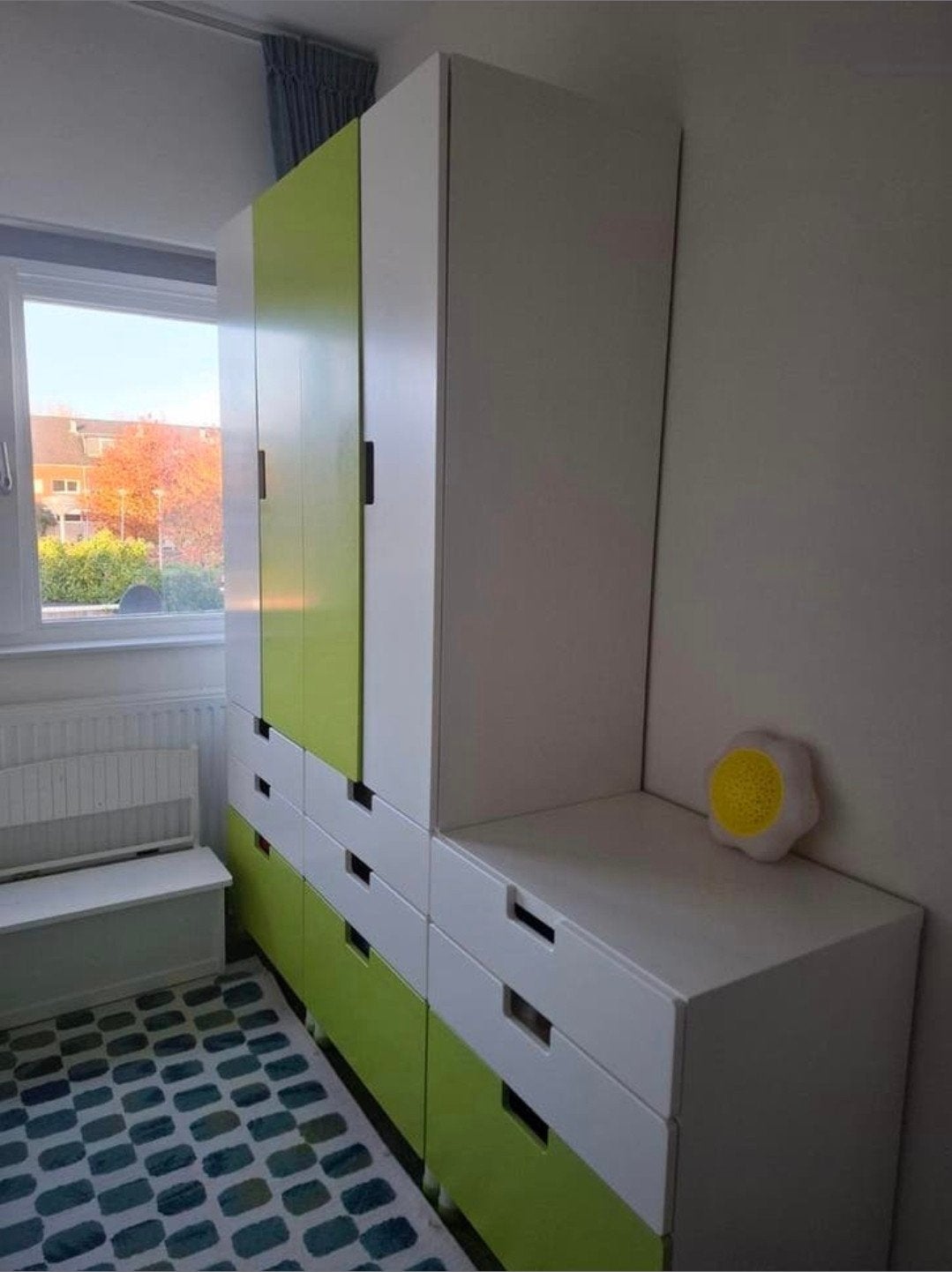 IKEA SMÅSTAD Kast & Commode Wit/Groen - Kinderkamer, Kinderen en Baby's, Kinderkamer | Complete kinderkamers, Zo goed als nieuw