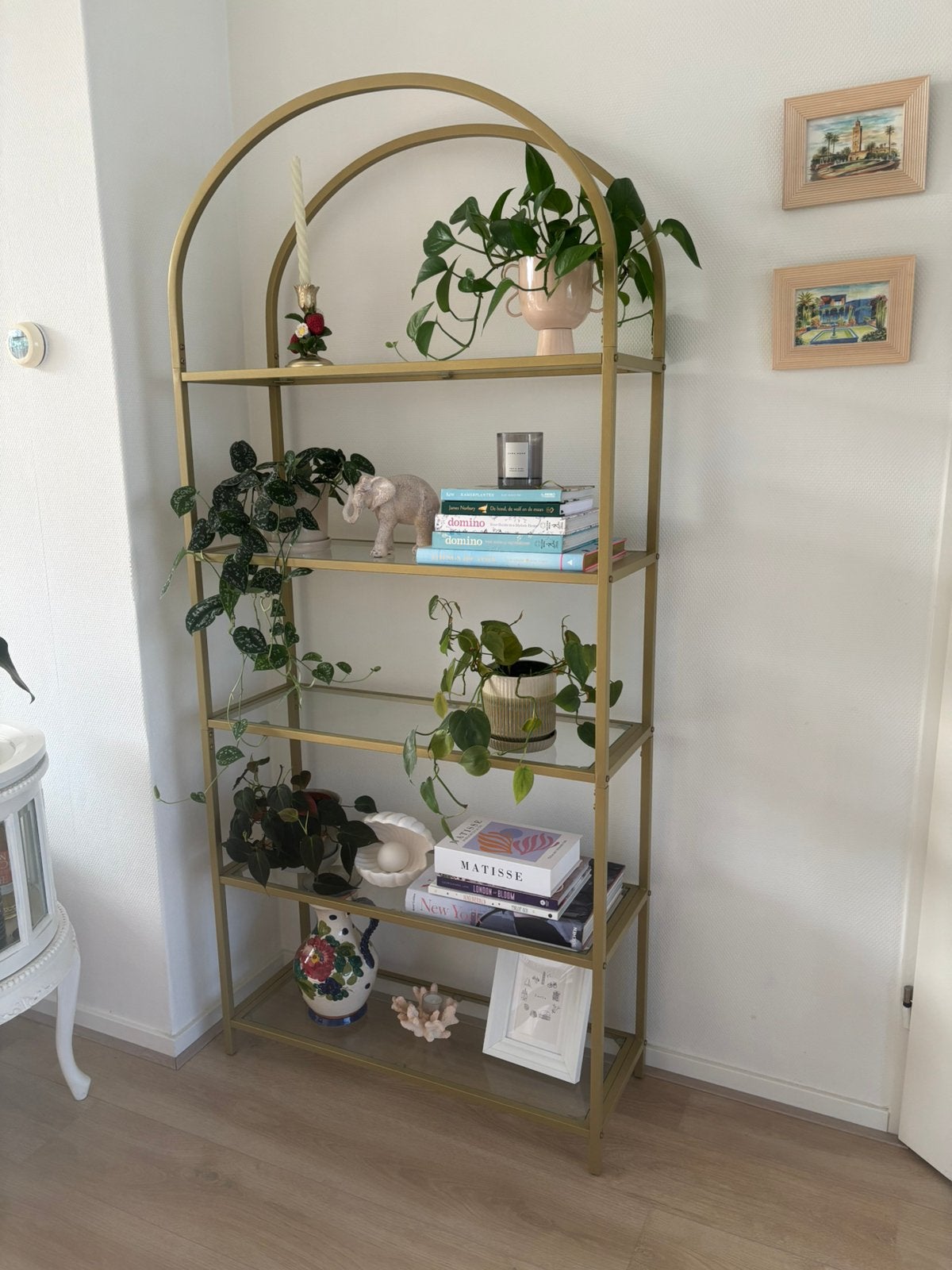 Gouden glazen kast, Ophalen, 50 tot 100 cm, Minder dan 100 cm, 25 tot 50 cm
