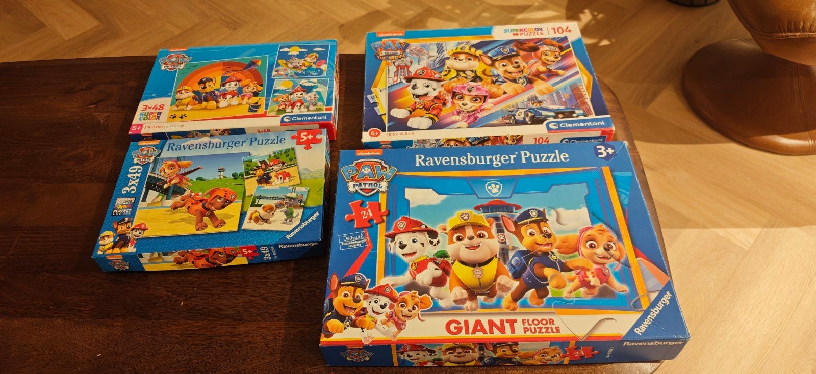Paw Patrol Puzzels - Ravensburger & Clementoni (4 stuks), Ophalen, Meer dan 50 stukjes, Gebruikt, 4 tot 6 jaar