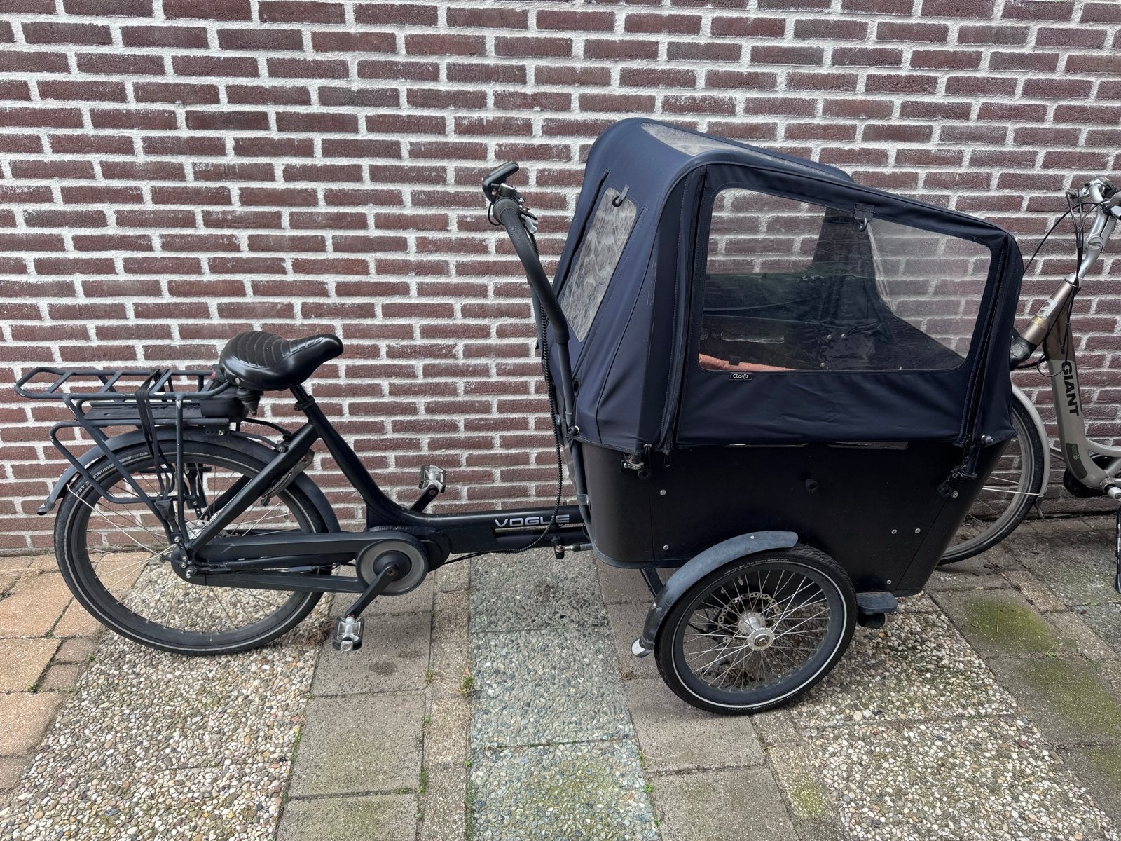 Vogue Bakfiets met Huif en Accessoires, Gebruikt, Huif, Schijfrem, Ophalen