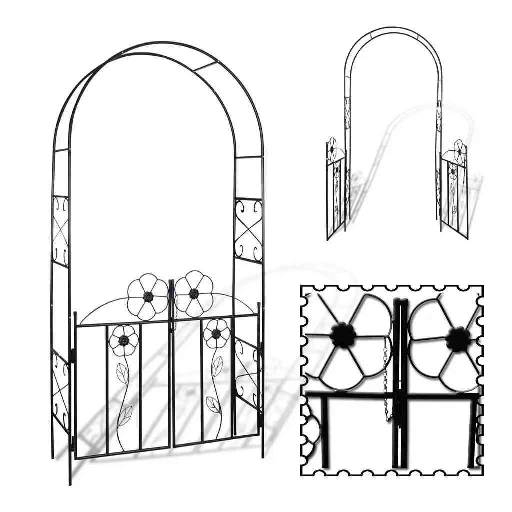 Rozenboog pergola met hekje ijzer GRATIS BEZORGD!, Met poort, Verzenden, Nieuw, Nvt