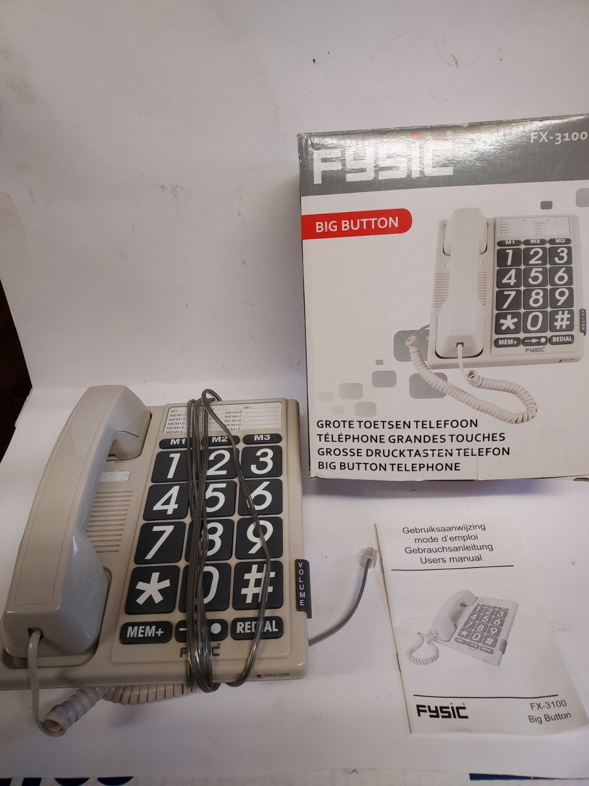 Fysic FM-3100 Senioren Mobiele Telefoon kleur wit, Ophalen of Verzenden, Gebruikt, Wit