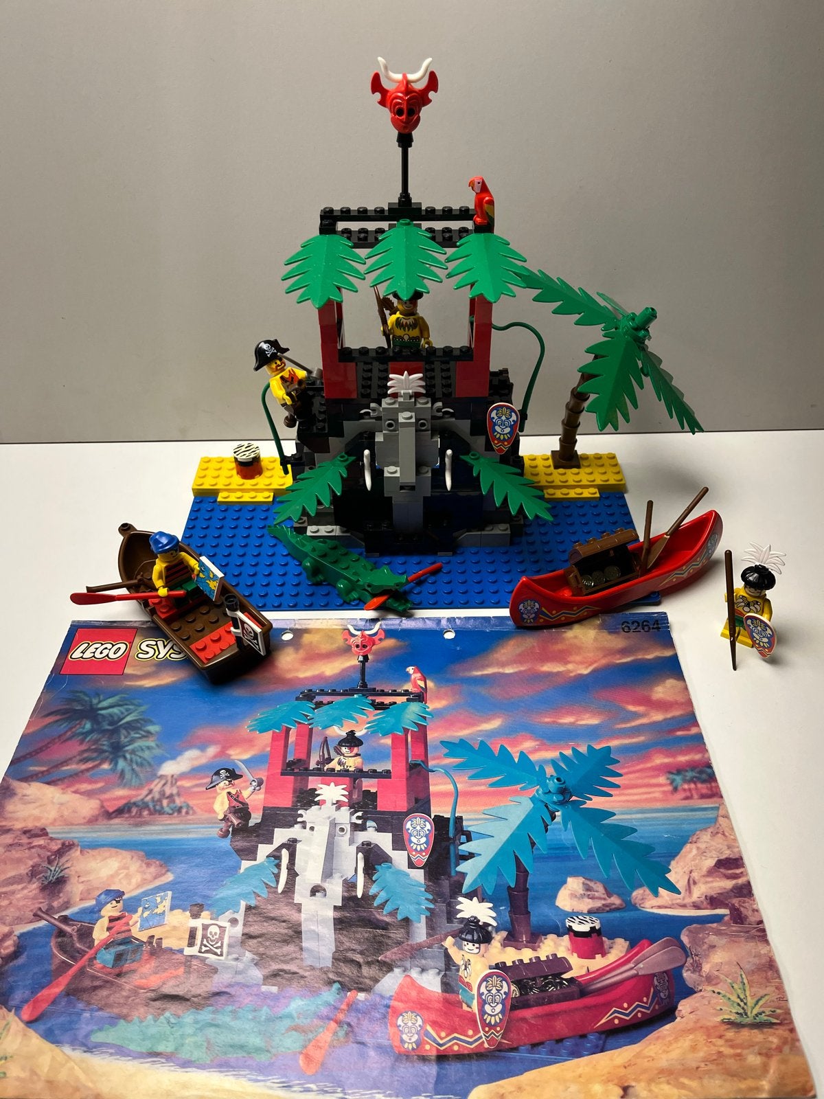 Lego 6264 Verborgen Eiland - Compleet met boekje, Gebruikt, Lego, Compleet, Complete set