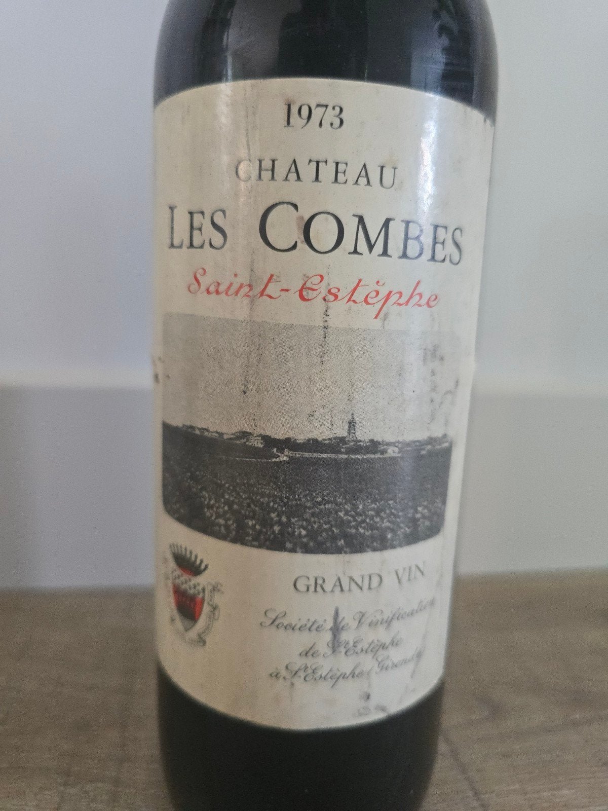 zeldzame Collectable wijn 1973 Château Les Combes €45, Ophalen of Verzenden, Frankrijk, Rode wijn