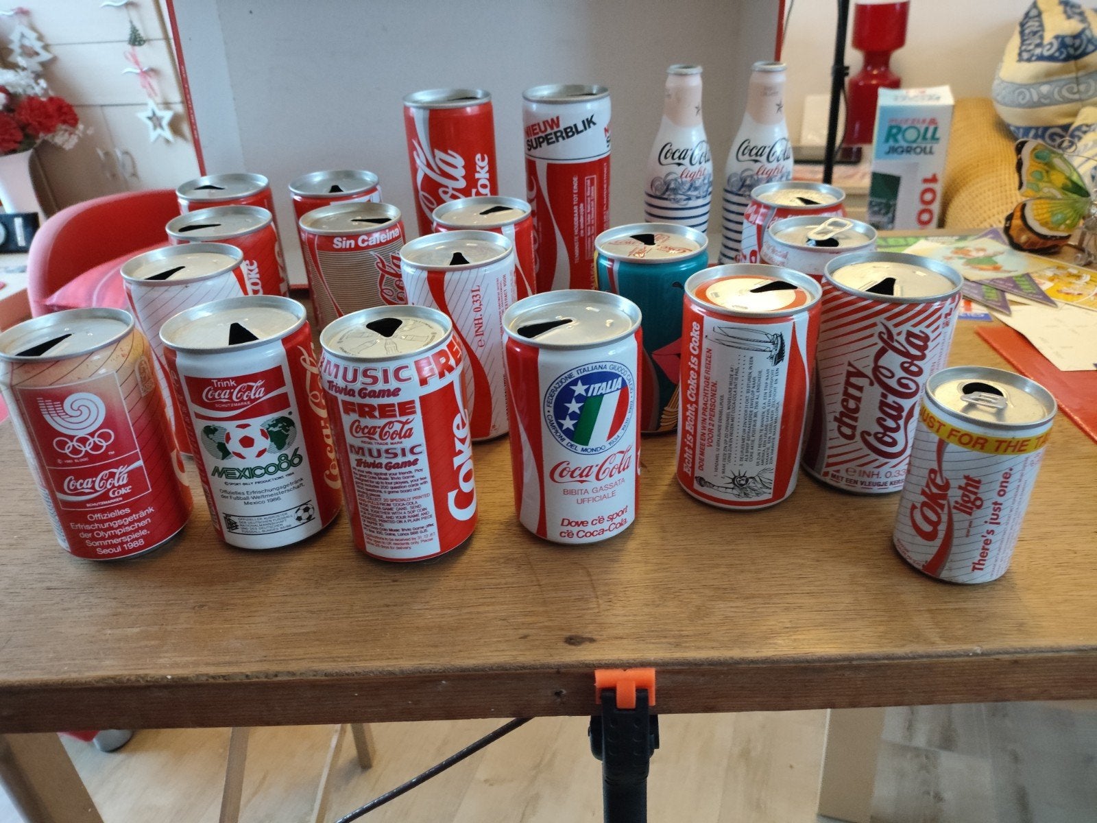 Vintage Coca-Cola blikjes en flessen collectie, Verzamelen, Ophalen of Verzenden, Gebruikt