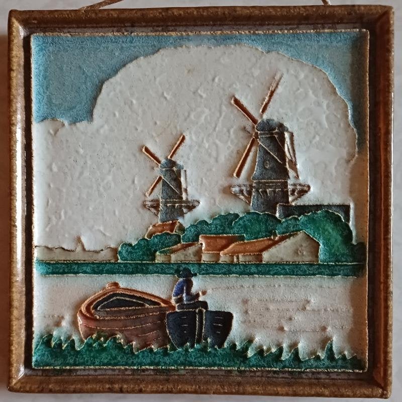 Cloisonne tegel van de porceleyne fles, Ophalen of Verzenden