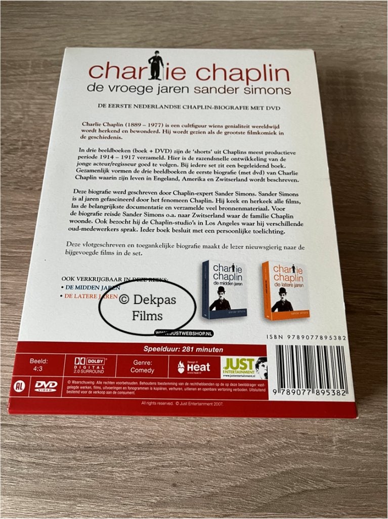 Dvd's + Boek Charlie Chaplin - De Vroege Jaren, Alle leeftijden, Ophalen of Verzenden, Gebruikt, Overige genres