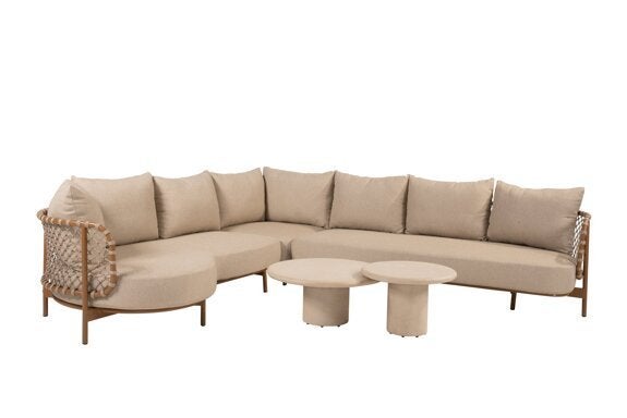 Martinique loungeset + Hampton koffietafels rond - 4 Seasons
