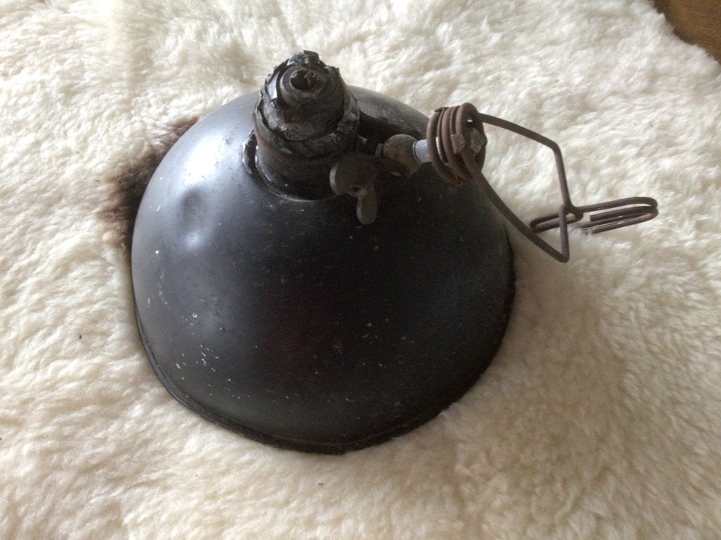 Mooi lief klein zwart lampenkapje van emaille met speciale, Ophalen of Verzenden