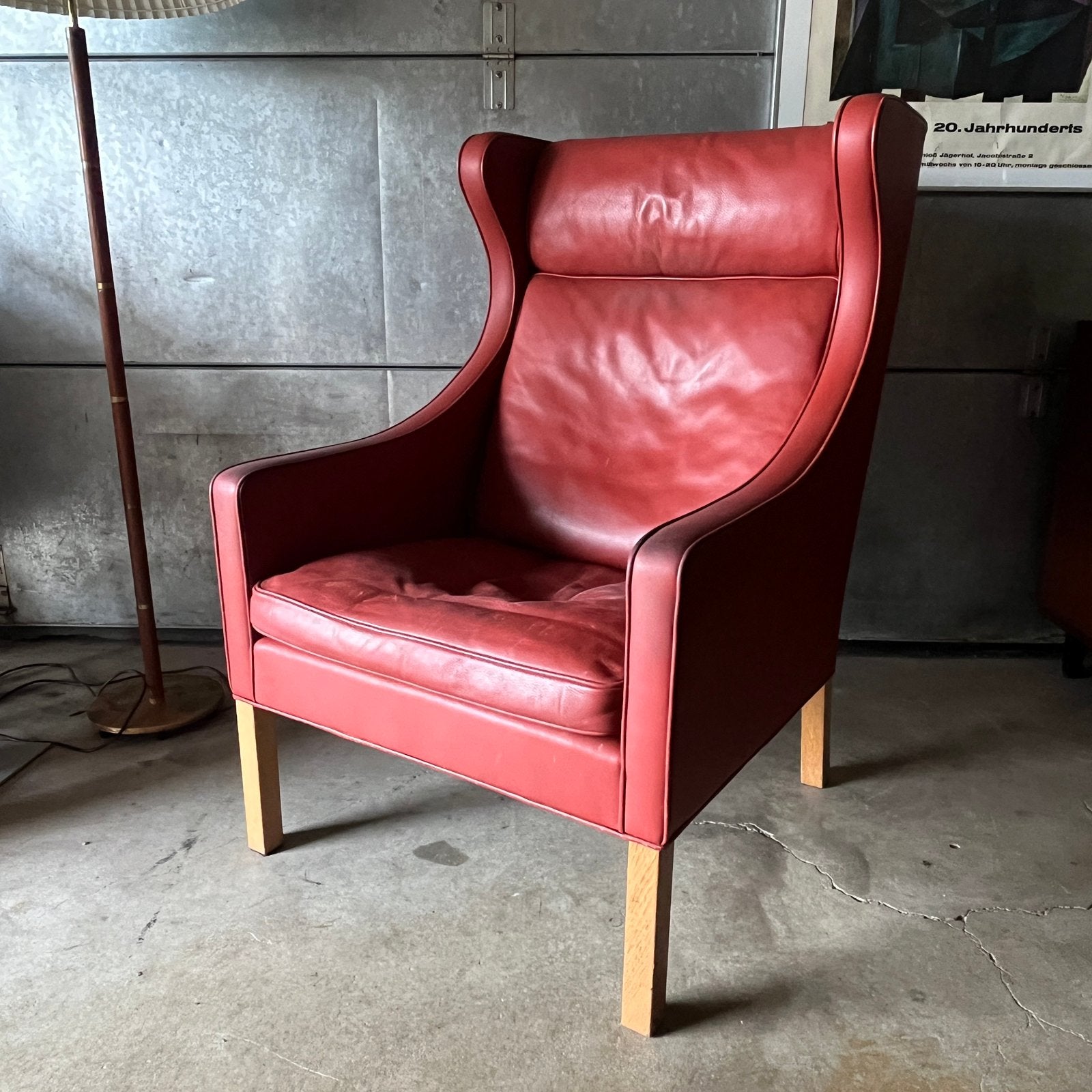 Fauteuil model 2204 door Borge Mogensen voor Fredericia, Ophalen, Gebruikt, Leer, Fredericia