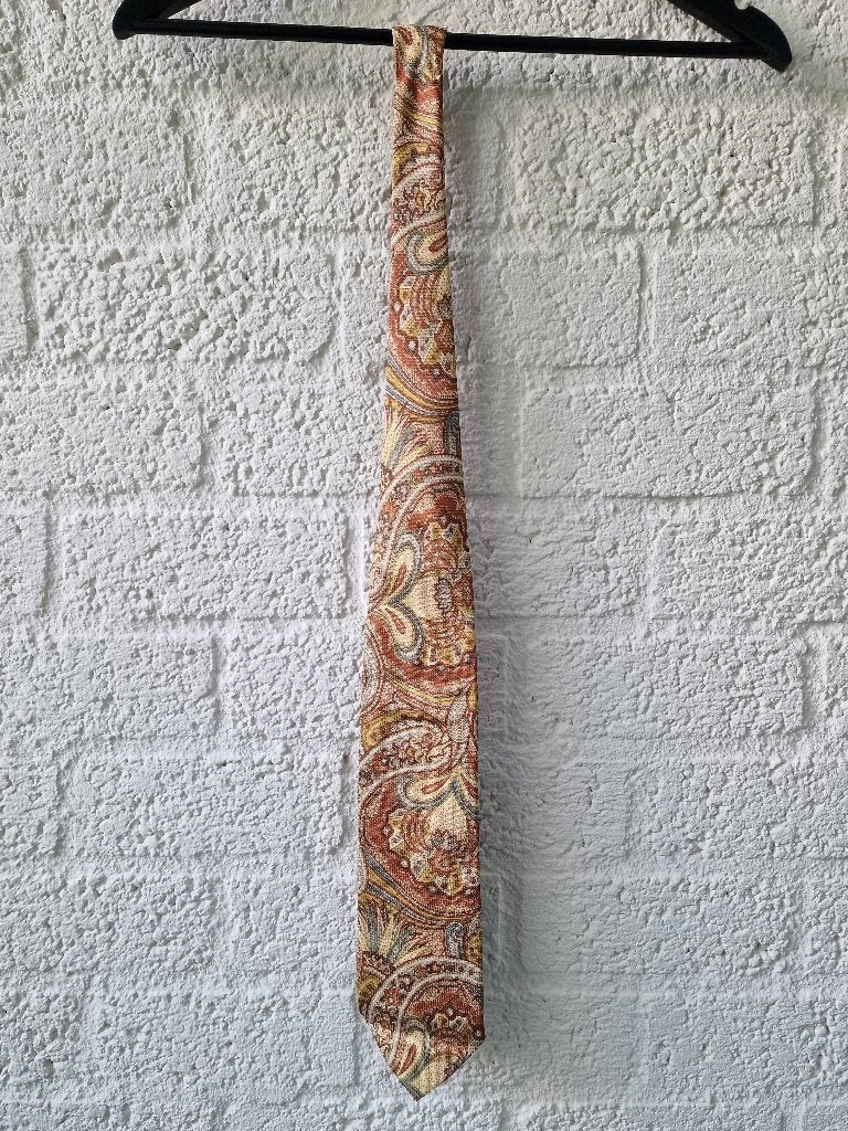Vittorio Cotta vintage zijden stropdas paisley Italië, Ophalen of Verzenden, Zo goed als nieuw
