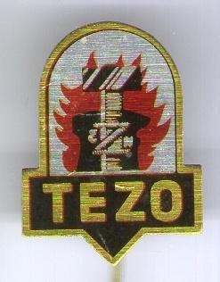 TEZO oliebranders blik speldje ( M_156 ), Verzenden, Zo goed als nieuw, Merk, Speldje of Pin
