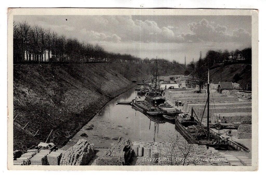 Hilversum Haven 1935 MOOI, Verzamelen, Ansichtkaarten | Nederland, Verzenden, 1920 tot 1940, Noord-Holland