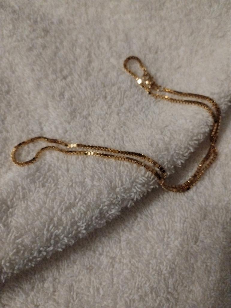 Gouden ketting 3 mm Venetiaanse schakel 50 cm lang double', Ophalen of Verzenden, Goud, Goud