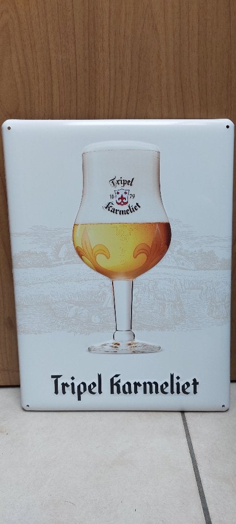 Zeldzaam Reclamebord Karmeliet, Ophalen of Verzenden, Nieuw, Reclamebord, Plaat of Schild, Overige merken
