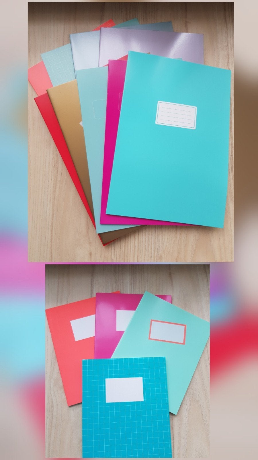 13 diverse schoolschriften A4 en A5 bruna met etiket, Ophalen of Verzenden, Nieuw