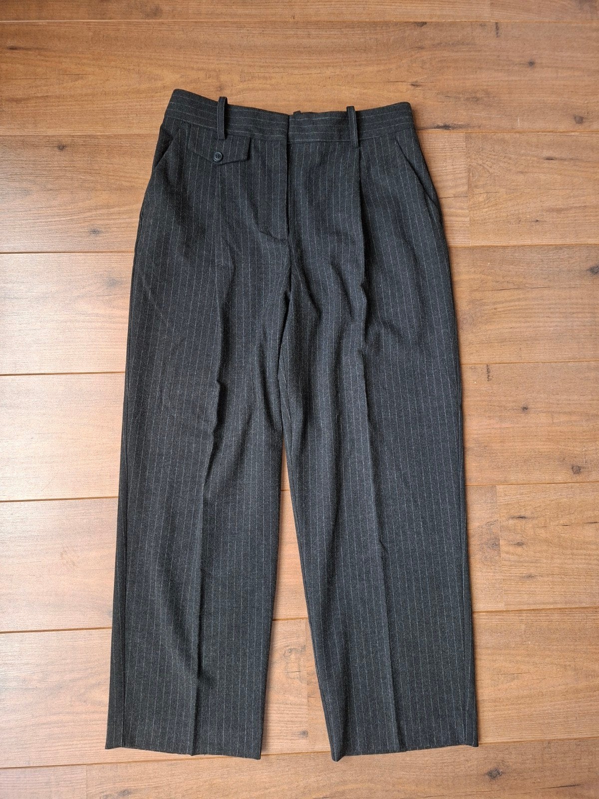 Zara Grijze Krijtstreep Pantalon Maat M, Maat 38/40 (M), Zara, Ophalen of Verzenden, Zo goed als nieuw