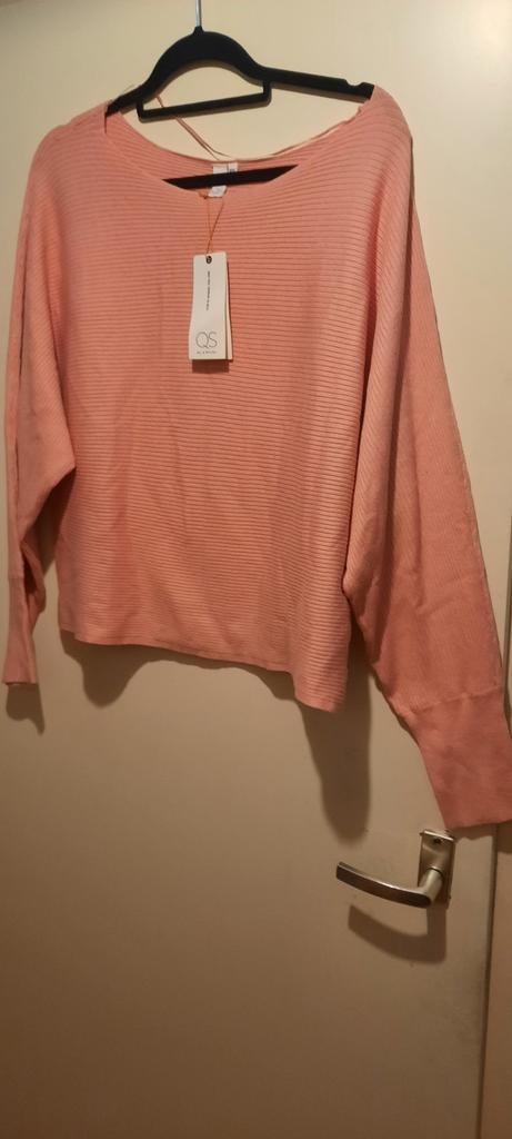 Zomer trui zalm qs by s.oliver, Maat 46/48 (XL) of groter, Nieuw, Roze, S. OLIVER
