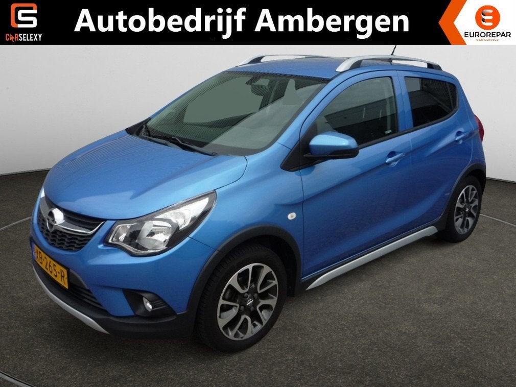 Opel KARL 1.0i (75Pk) Rocks Online-Edition Cruise Airco LMV, Voorwielaandrijving, Gebruikt, Blauw, 23 km/l