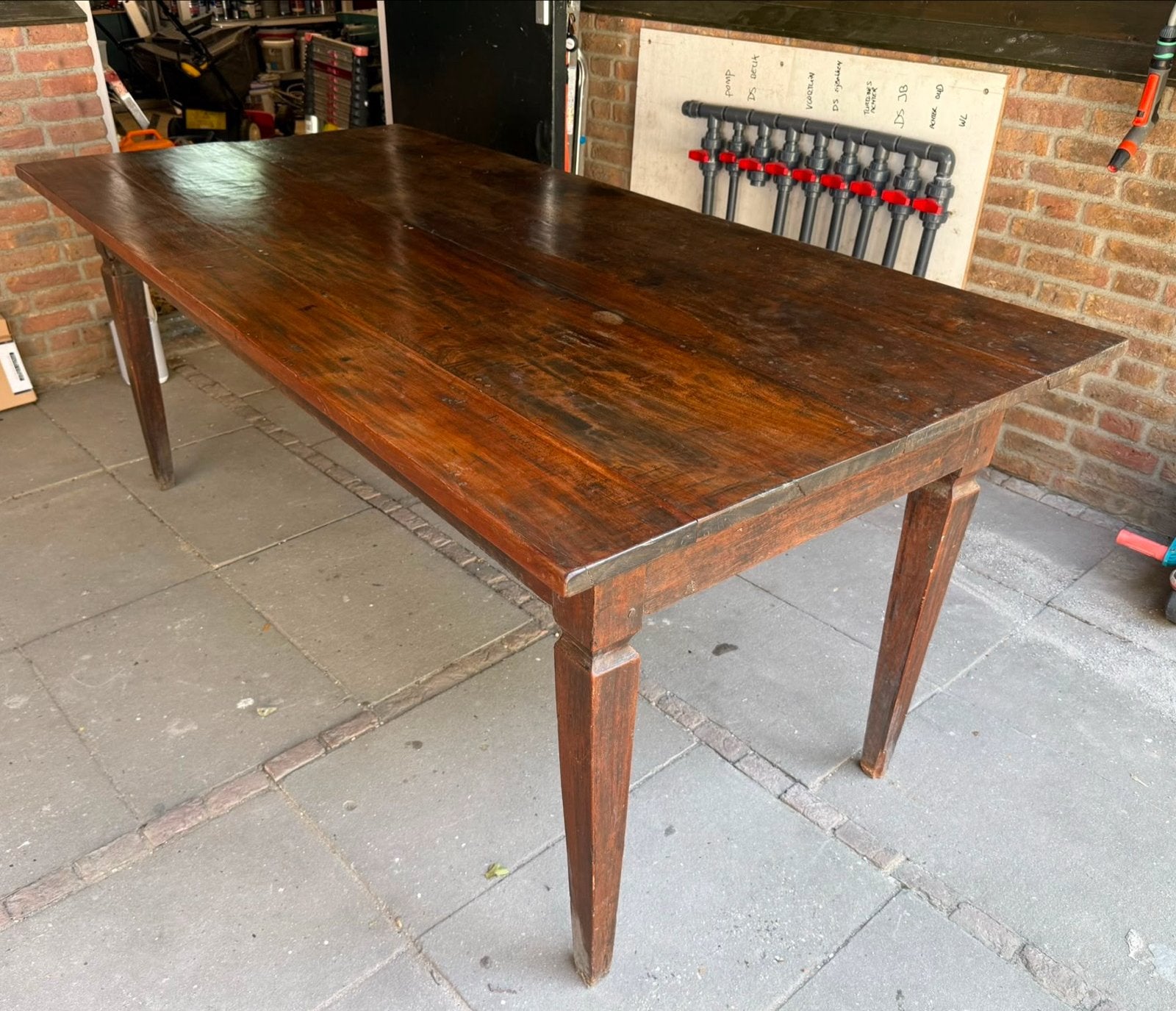 Antieke Vintage Eiken Houten Eettafel, Antiek en Kunst, Antiek | Meubels | Tafels, Ophalen