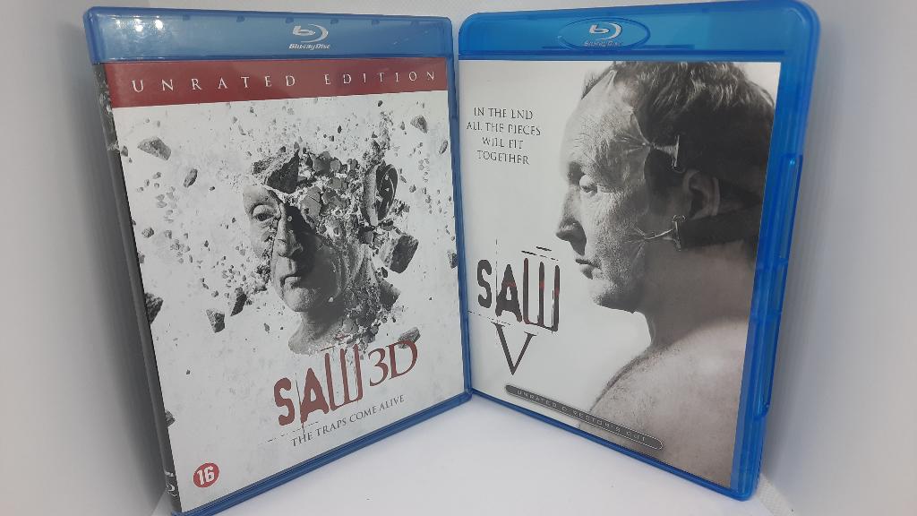 Partij van 2 Saw Blu-Ray Films (Unrated edities), Cd's en Dvd's, Blu-ray, Ophalen of Verzenden, Gebruikt, Horror