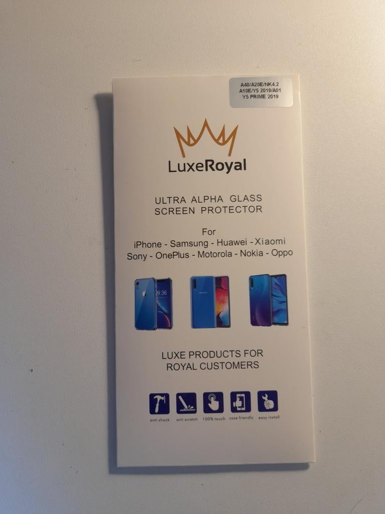 Screenprotector samsung galaxy A40 A20E A10E Y5, Ophalen of Verzenden, Nieuw, Bescherming, Samsung