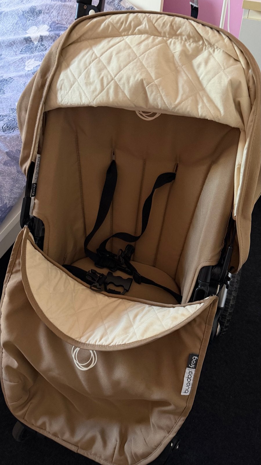 Bugaboo kinderwagen bruin/beige met accessoires, Ophalen, Zo goed als nieuw, Kinderwagen, Bugaboo