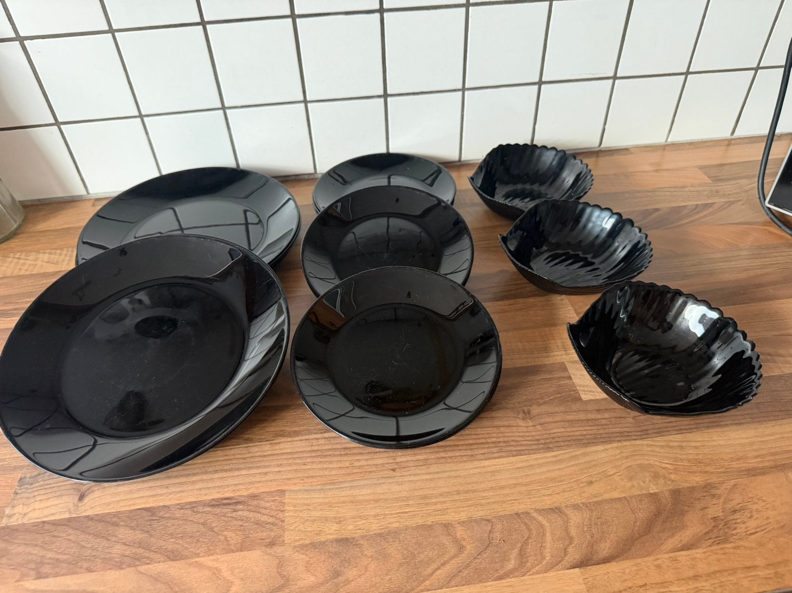 Servies zwart, Ophalen of Verzenden, Zo goed als nieuw