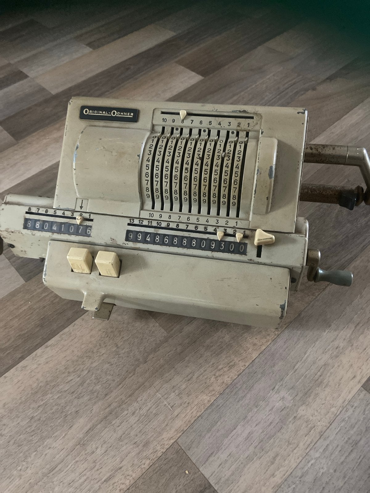 Antieke Original-Odhner rekenmachine - Vintage kantoor, Antiek en Kunst, Antiek | Kantoor en Zakelijk, Ophalen of Verzenden
