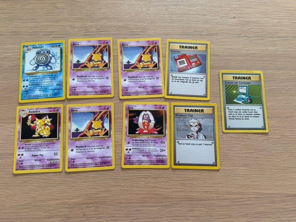 Pokemon TCG Base Set NL /102 9 kaarten Good / Played, Ophalen of Verzenden, Gebruikt, Meerdere kaarten