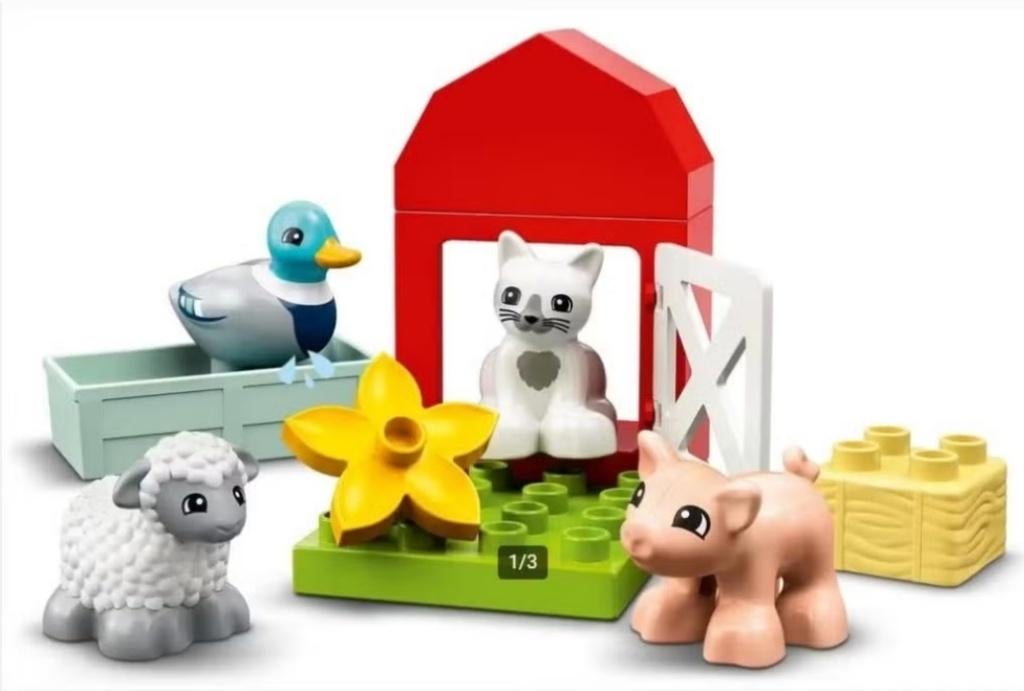 Lego Duplo 10949 Boerderijdieren verzorgen (ZGAN) 2+, Overige thema's, Ophalen of Verzenden, Zo goed als nieuw, Duplo