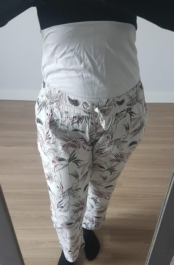 Zwangerschapsbroek Noppies XL Wit Patroon Print Bloemen, Verzenden, Maat 46/48 (XL) of groter, Zo goed als nieuw, Noppies