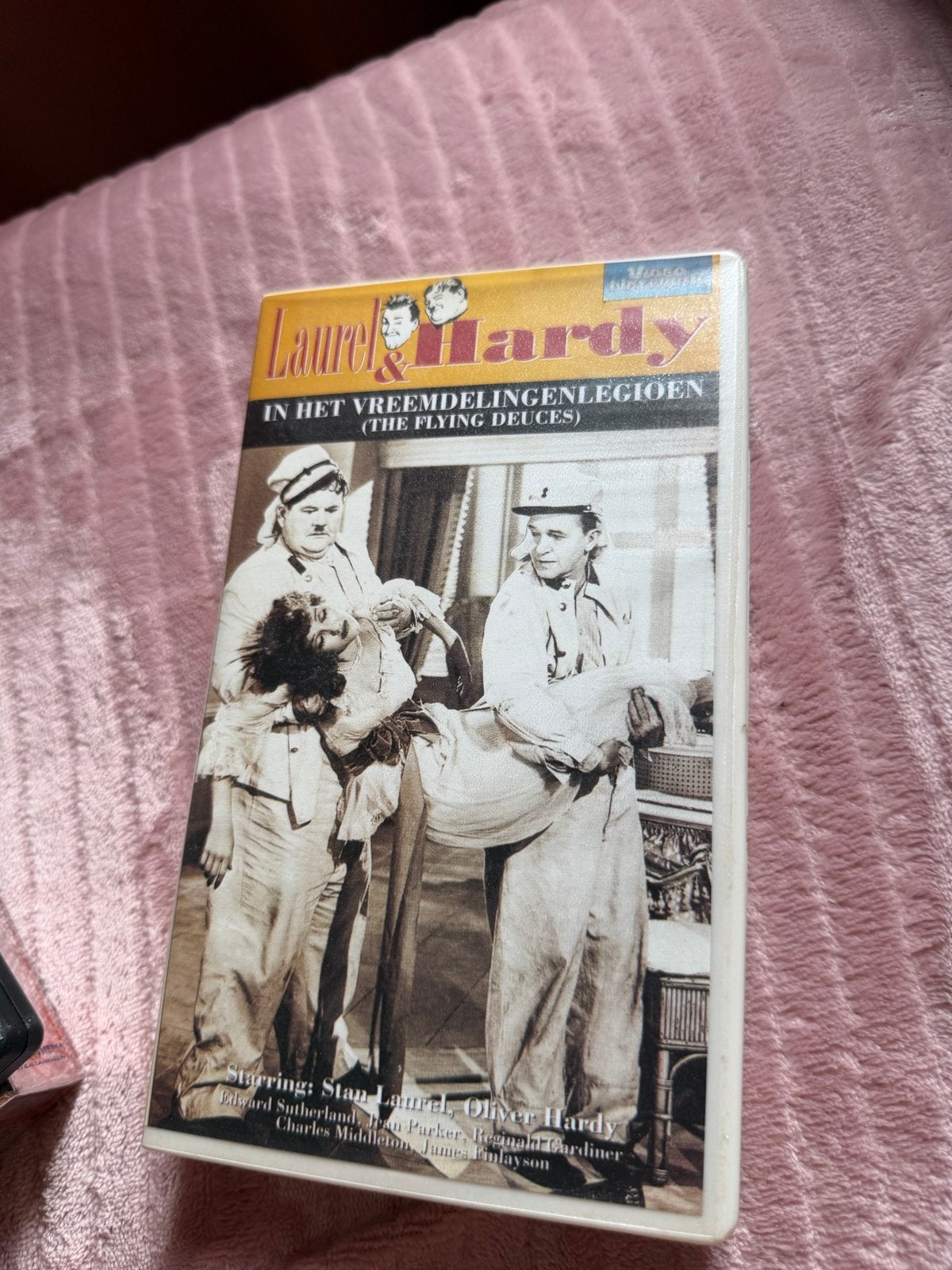 Laurel & Hardy: In Het Vreemdelingenlegioen (VHS), Nederlands ondertiteld, Gebruikt, Alle leeftijden, Ophalen of Verzenden