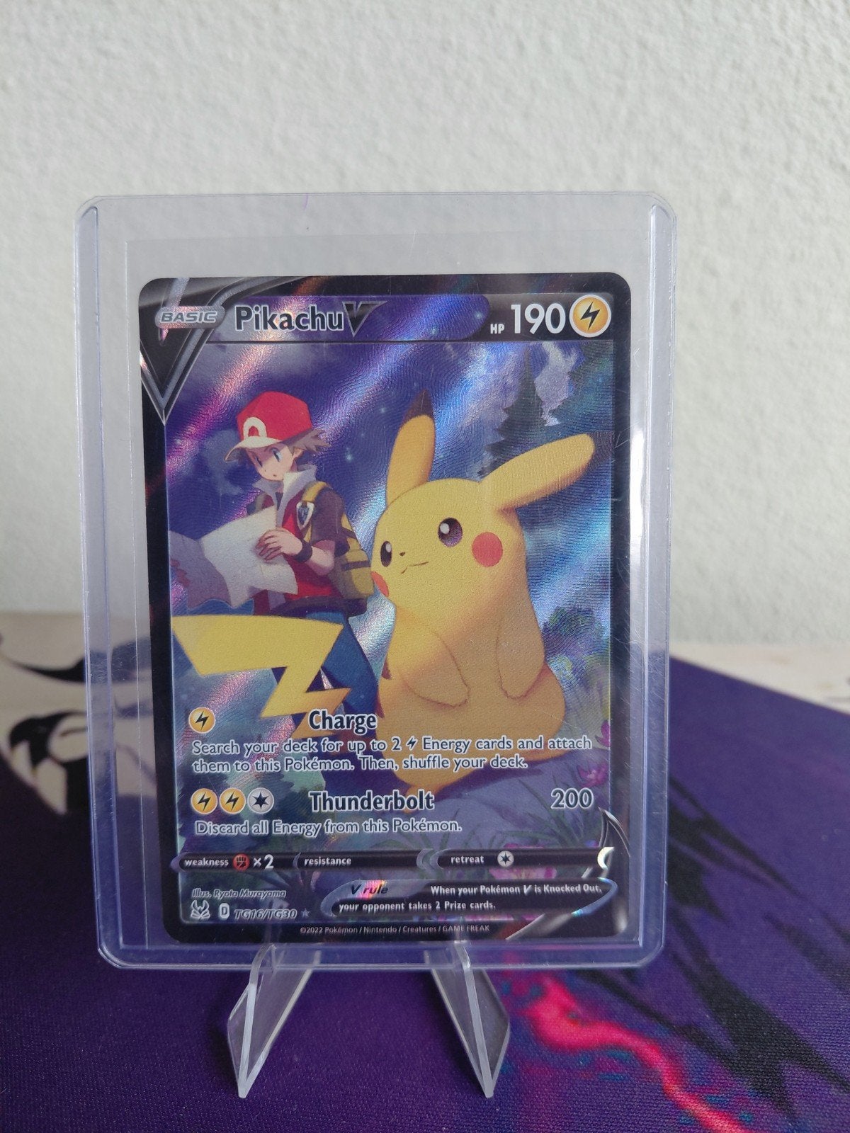 Pikachu V 078/080 Full Art Pokemon Kaart, Ophalen of Verzenden, Zo goed als nieuw, Losse kaart