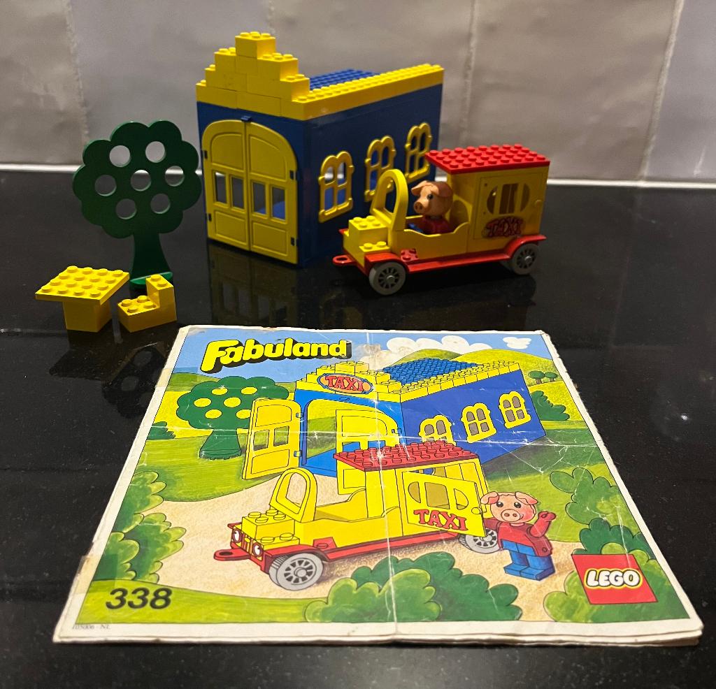Lego 338 Fabuland Blondi Taxi Station met Instructies, Ophalen of Verzenden, Gebruikt, Complete set, Lego