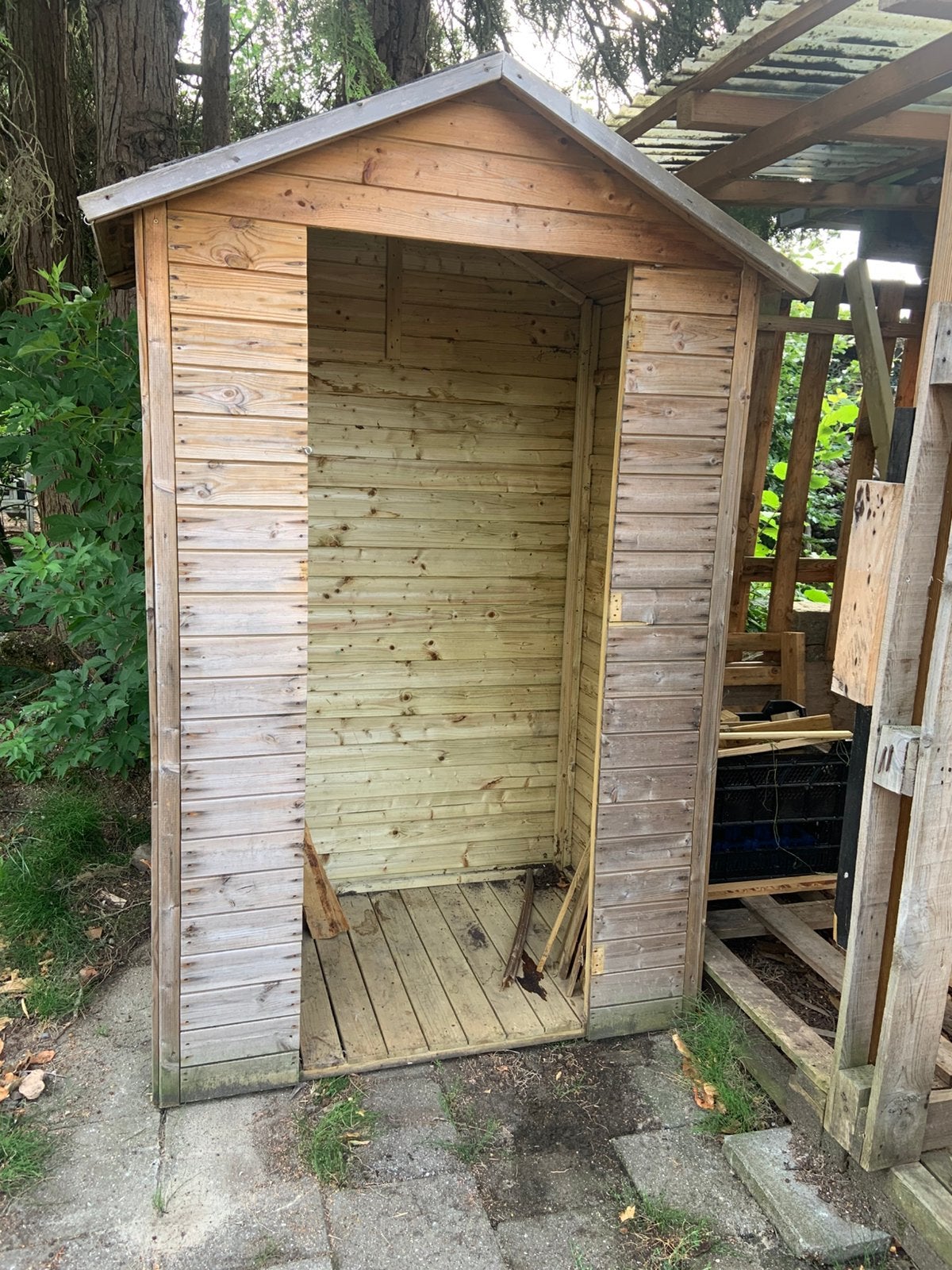 Opberghuisje, Tuin en Terras, Gebruikt, Schuur, Minder dan 200 cm, Hout