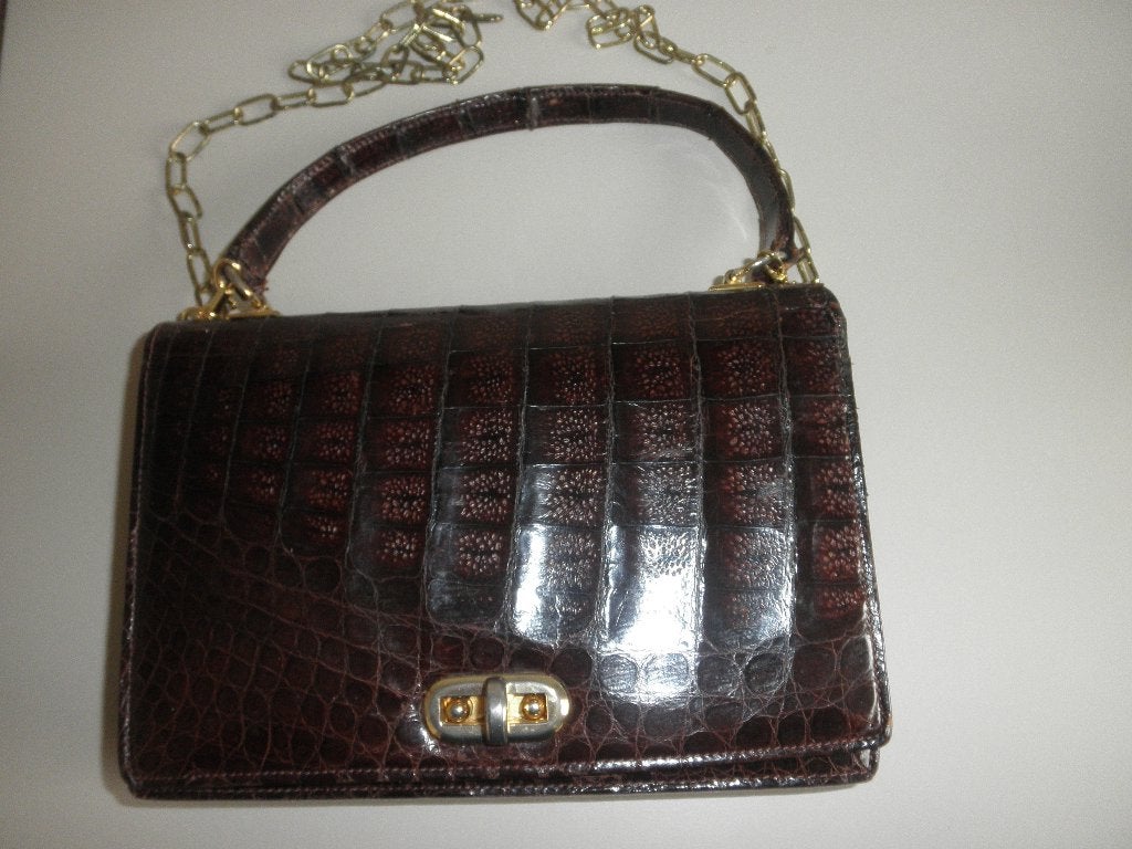 Vintage Handtas, Ophalen of Verzenden, Gebruikt, Bruin, Handtas