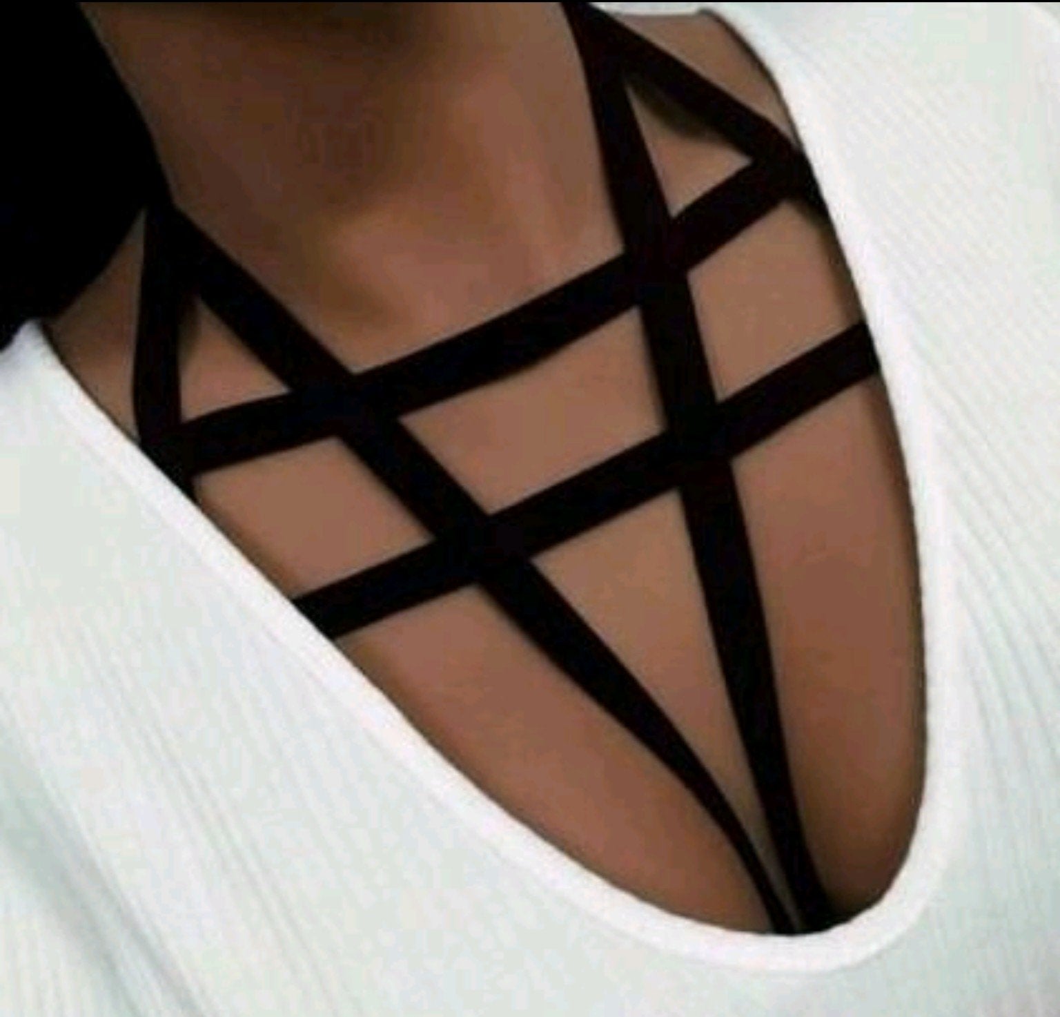 Harnas-top / Lingerie strappy top - BH edgy & stijlvol Sexy, Ophalen of Verzenden, Zwart, BH