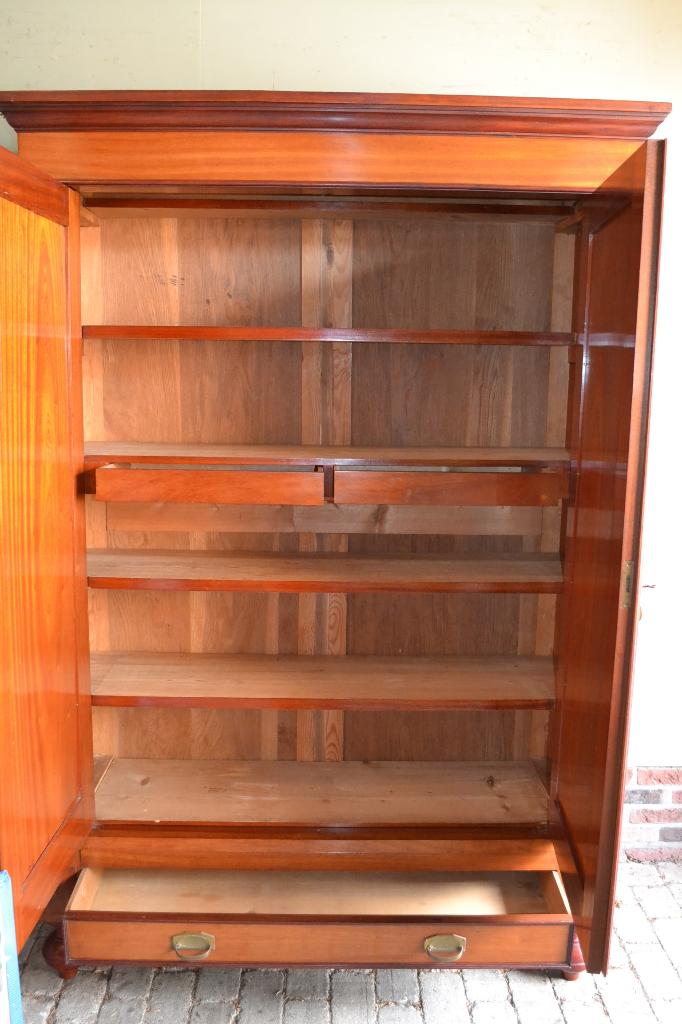 Prachtige strakke antieke mahonie kast., Antiek en Kunst, Antiek | Meubels | Kasten, Verzenden