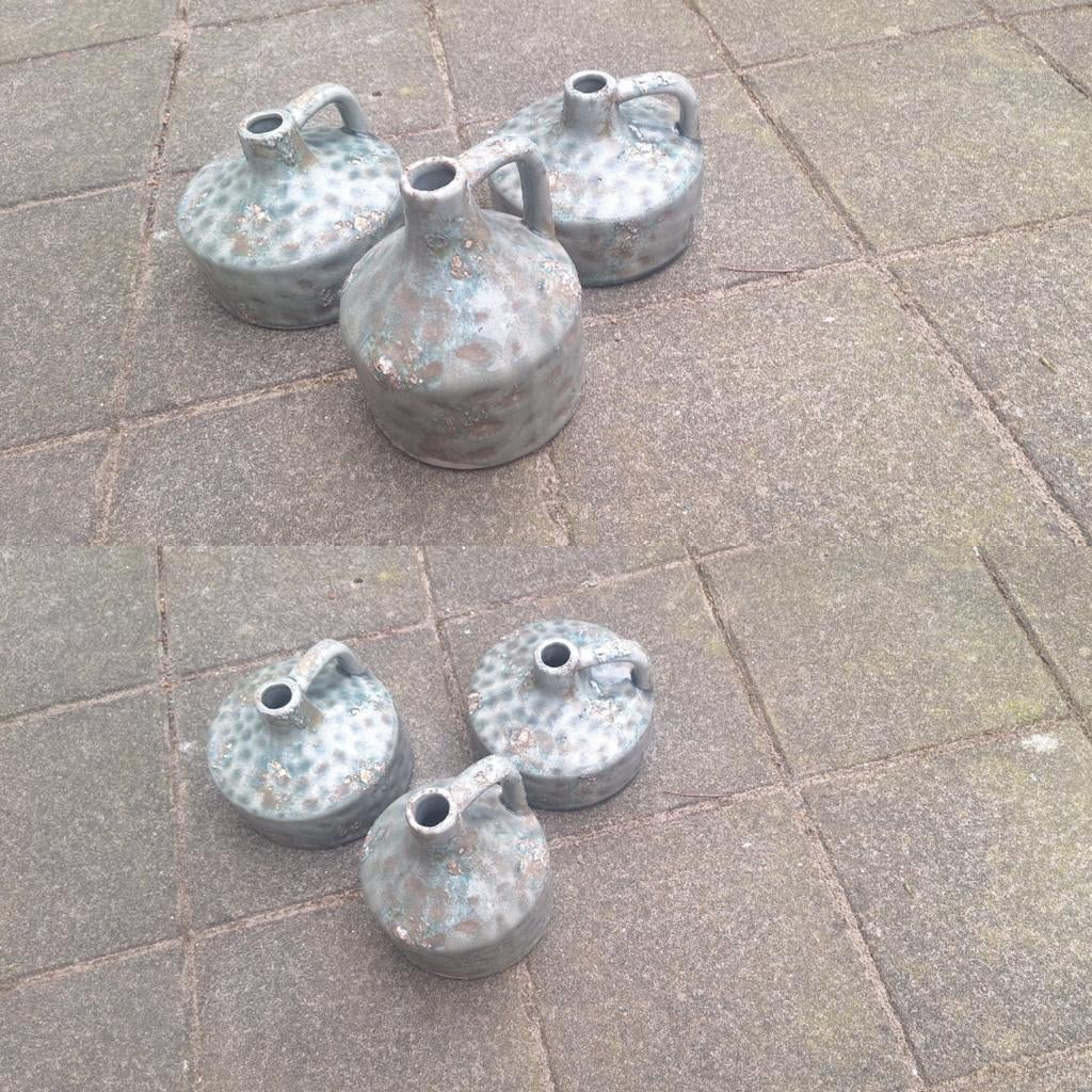 3 Unieke en sfeervolle vazen, Overige kleuren, Aardewerk of Porselein, Nieuw, Ophalen of Verzenden