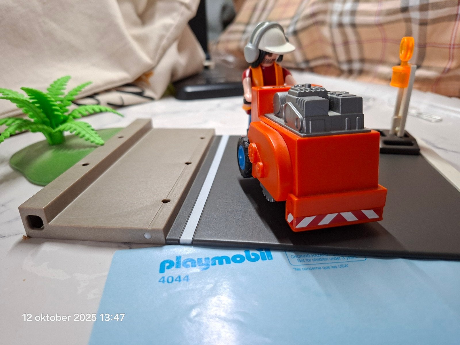 Playmobil 4044 Wegenwals met figuur en accessoires, Ophalen of Verzenden, Zo goed als nieuw