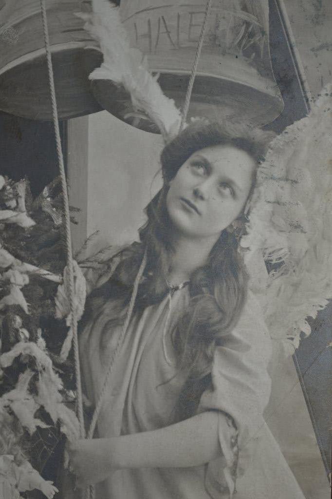 duitsland 1905 meisje engel lang haar kerstboom pop, Ophalen of Verzenden, Voor 1920, Gelopen, Sterren en Beroemdheden