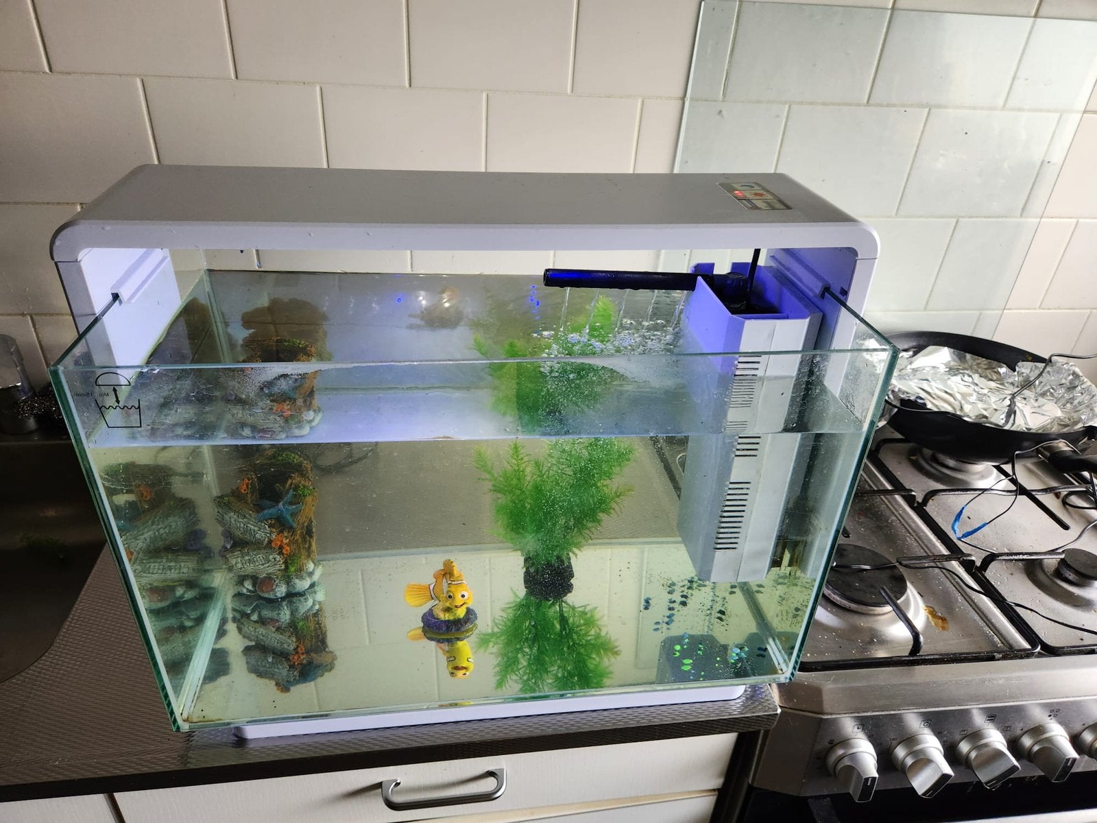 Superfish 65 + verwarmings element en luchtpomp, Dieren en Toebehoren, Vissen | Aquaria en Toebehoren, Gebruikt, Leeg aquarium