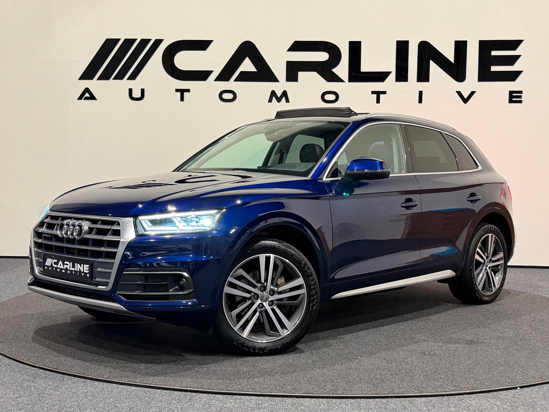 Audi Q5 2.0 TFSI quattro Sport S Line Black Edition PANORAMA, Auto's, Audi, Automaat, Gebruikt, 4 cilinders, Blauw
