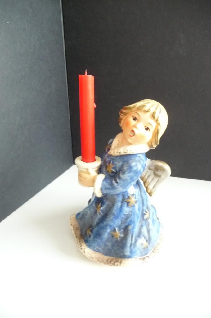 GROTE KERSTENGEL BLAUW VAN GOEBEL HX328 1965, Verzamelen, Beelden en Beeldjes, Verzenden, Zo goed als nieuw, Hummel