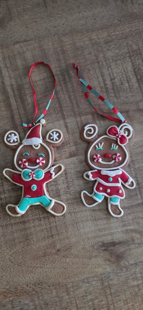 gingerbread figuur kersthangers samen in 1 koop, Ophalen of Verzenden, Gebruikt