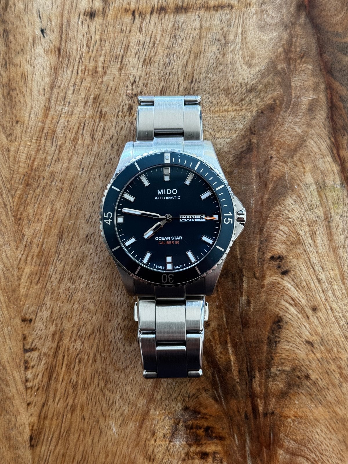 Mido Ocean Star 200 Blue Dial: Swiss automatic diver‘s watch, Overige merken, Gebruikt, Staal, Polshorloge