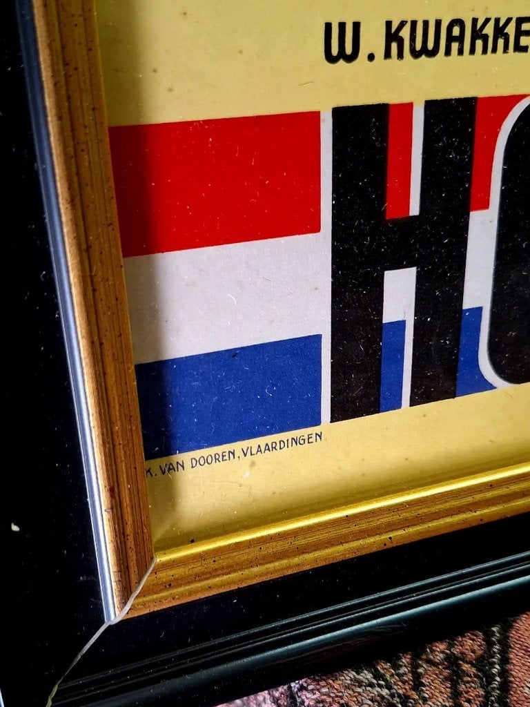 Originele reclame, vishandel, Hollandse Nieuwe Haring...top!, Ophalen, Reclamebord, Gebruikt, .