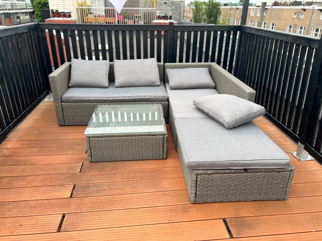 Luxury Rattan Garden Lounge Set – Excellent Condition, Ophalen, Zo goed als nieuw