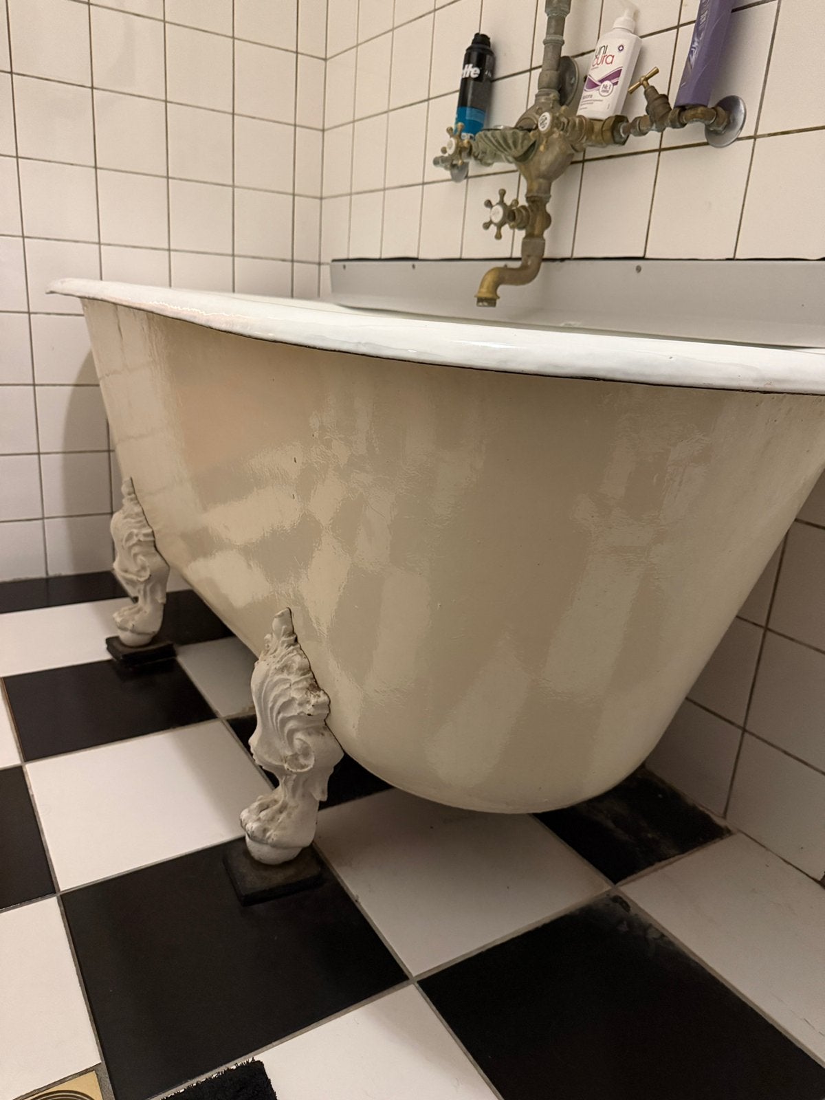 Badkuip op pootjes, Ophalen, Gebruikt